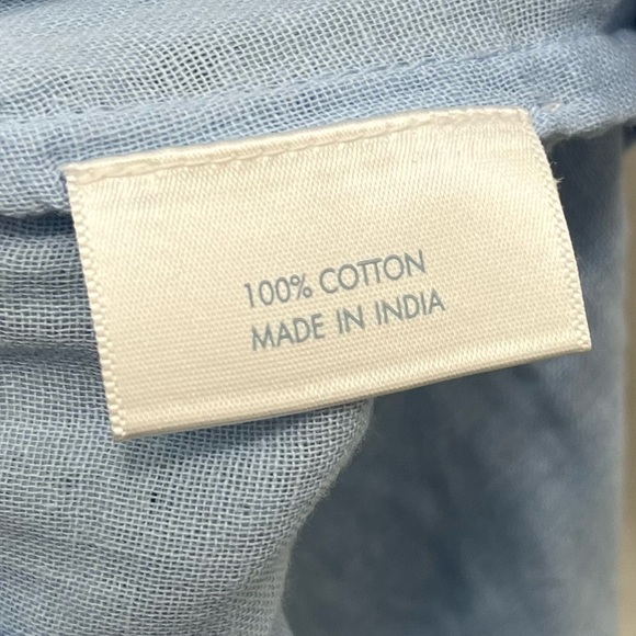 Lake Gauze Caftan Dress in Morning Blue Sz M - Picture 9 of 10